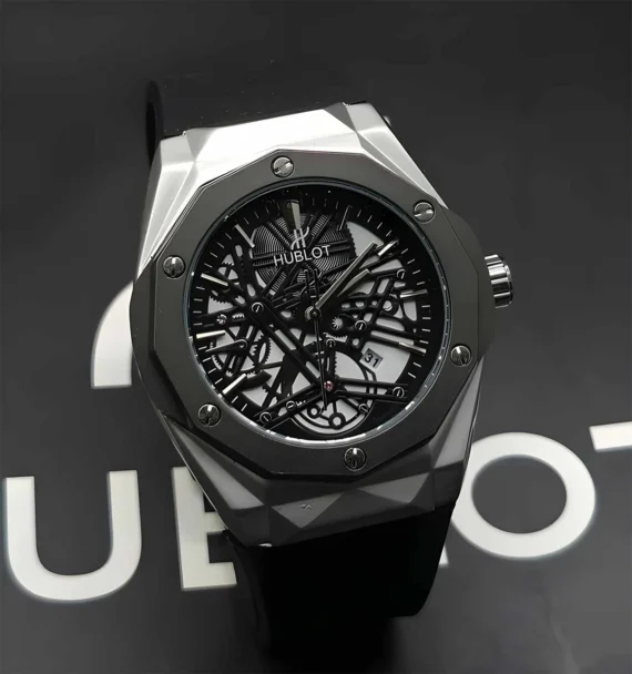 Premium Hublot Spider Watch | Silver Black