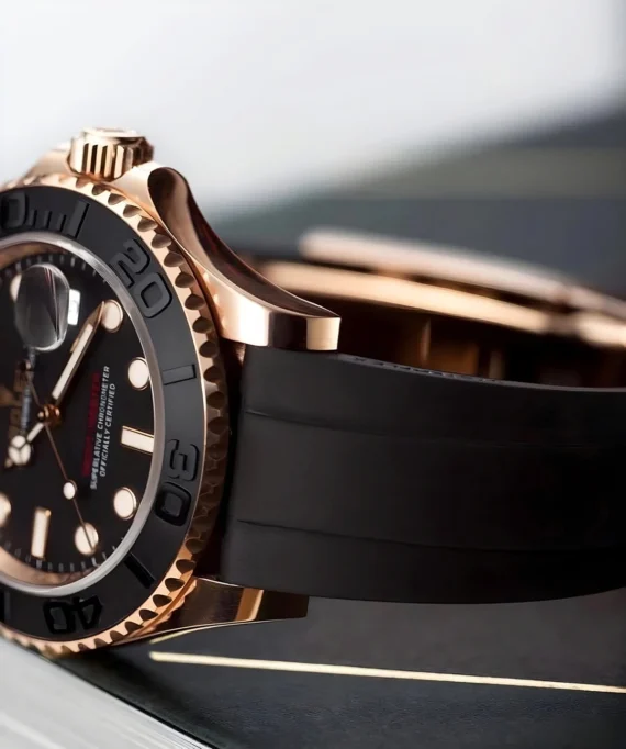Rolex Yacht Master Rose Gold Oysterflex