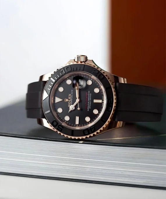 Rolex Yacht Master Rose Gold Oysterflex