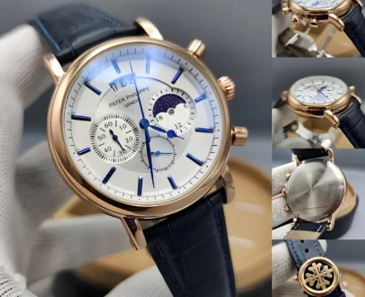 Patek Philippe Chronograph – BLUE BELT WHITE DIAL