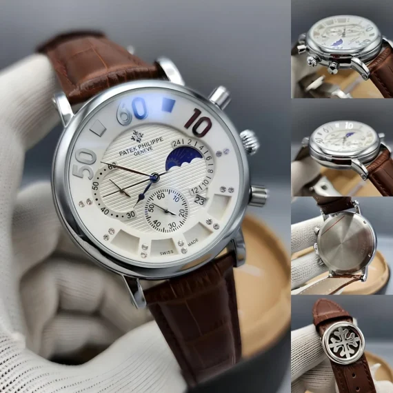 Patek Philippe Chronograph – BROWN BELT WHITE DIAL PP2