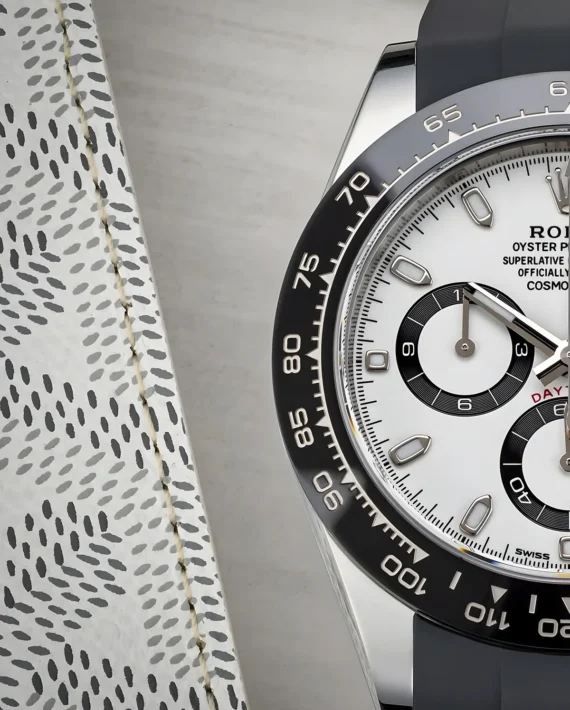 Rolex Cosmograph Daytona White Gold Mens Watch | Inside Dial White