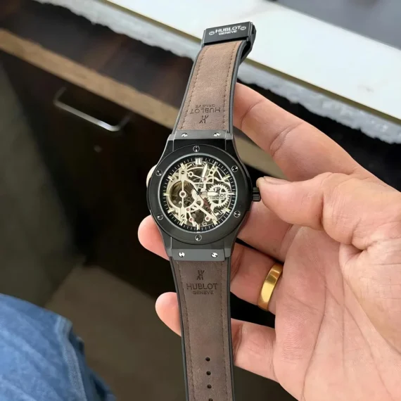 Hublot Automatic Machinery Premium Watch For Men | Brown & Black