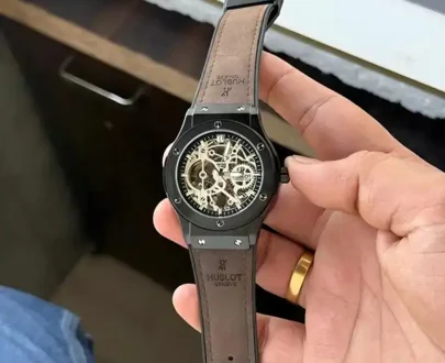 Hublot Automatic Machinery Premium Watch For Men | Brown & Black