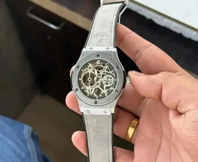 Hublot Automatic Machinery Premium Watch For Men | Ash & Silver